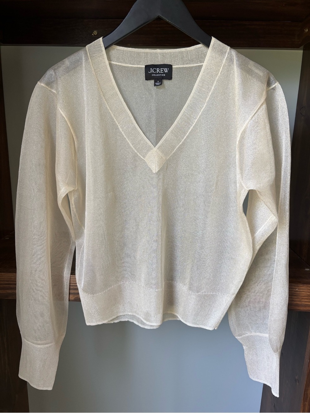 J.Crew Women's V-Neck Sheer Top